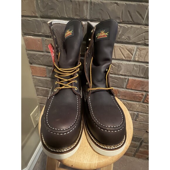 Thorogood Boots Men’s 11EE Dark Brown Leather Waterproof USA main image 11